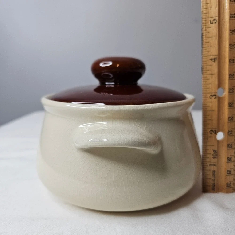 Vtg Woolworth Country Bouquet Floral Stoneware Soup Onion Casserole Dish w/ Lid